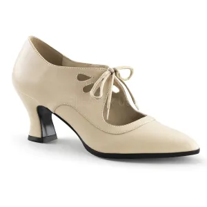 Faux Leather Lace-Up Shoes with 2.75-inch Heels PS-VICTORIAN-03