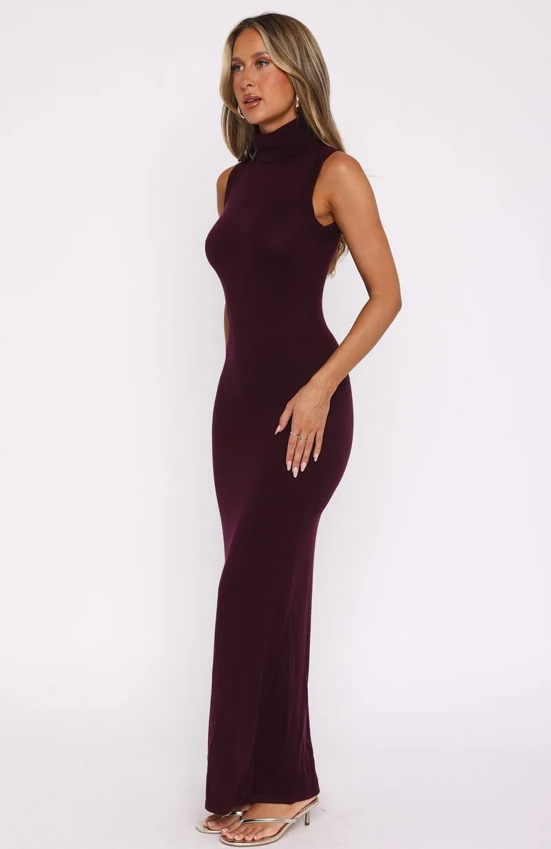 Finding My Power Knit Maxi Dress Plum