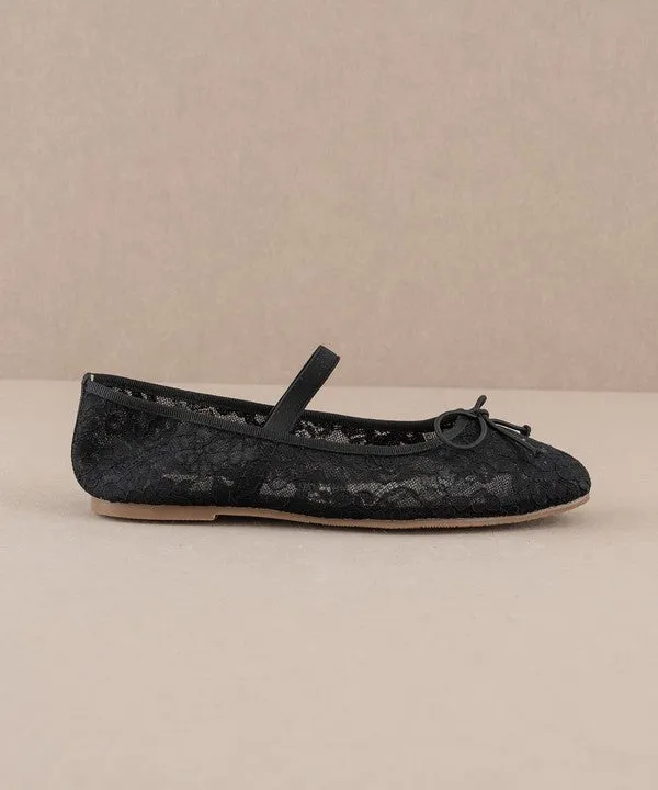 FLASH SALE Black Lace Ballet Flats