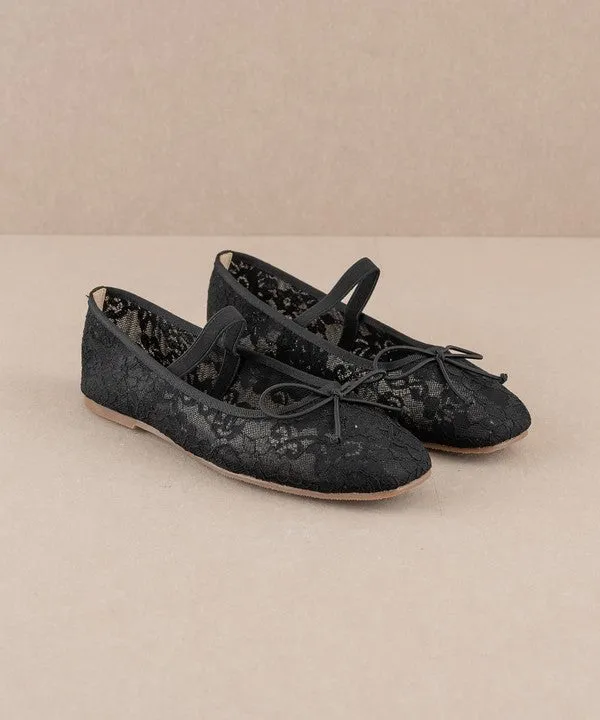 FLASH SALE Black Lace Ballet Flats