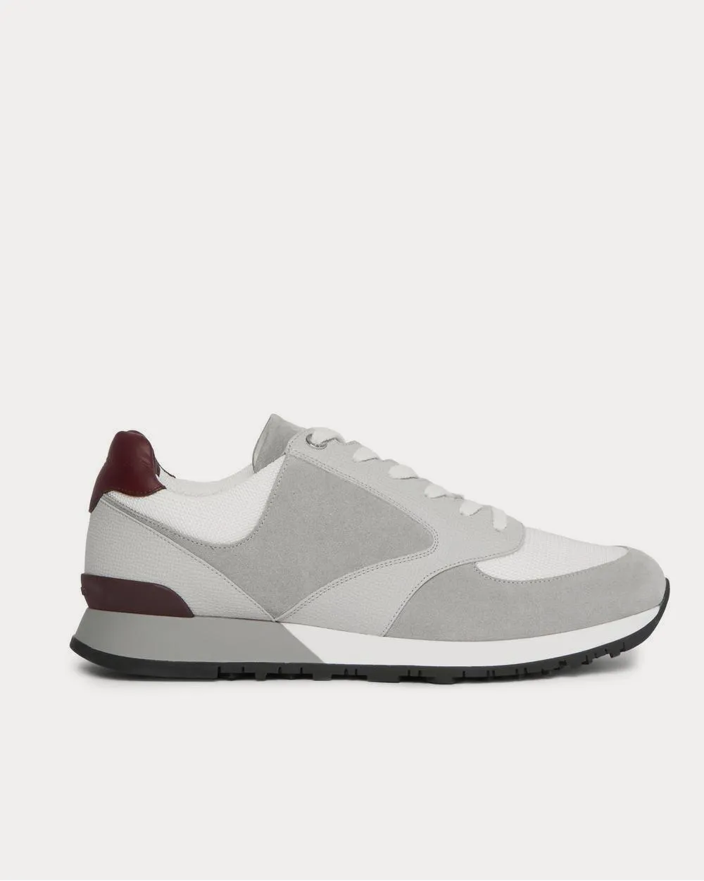 Foundry Suede, Textured-Leather and Mesh  Gray low top sneakers