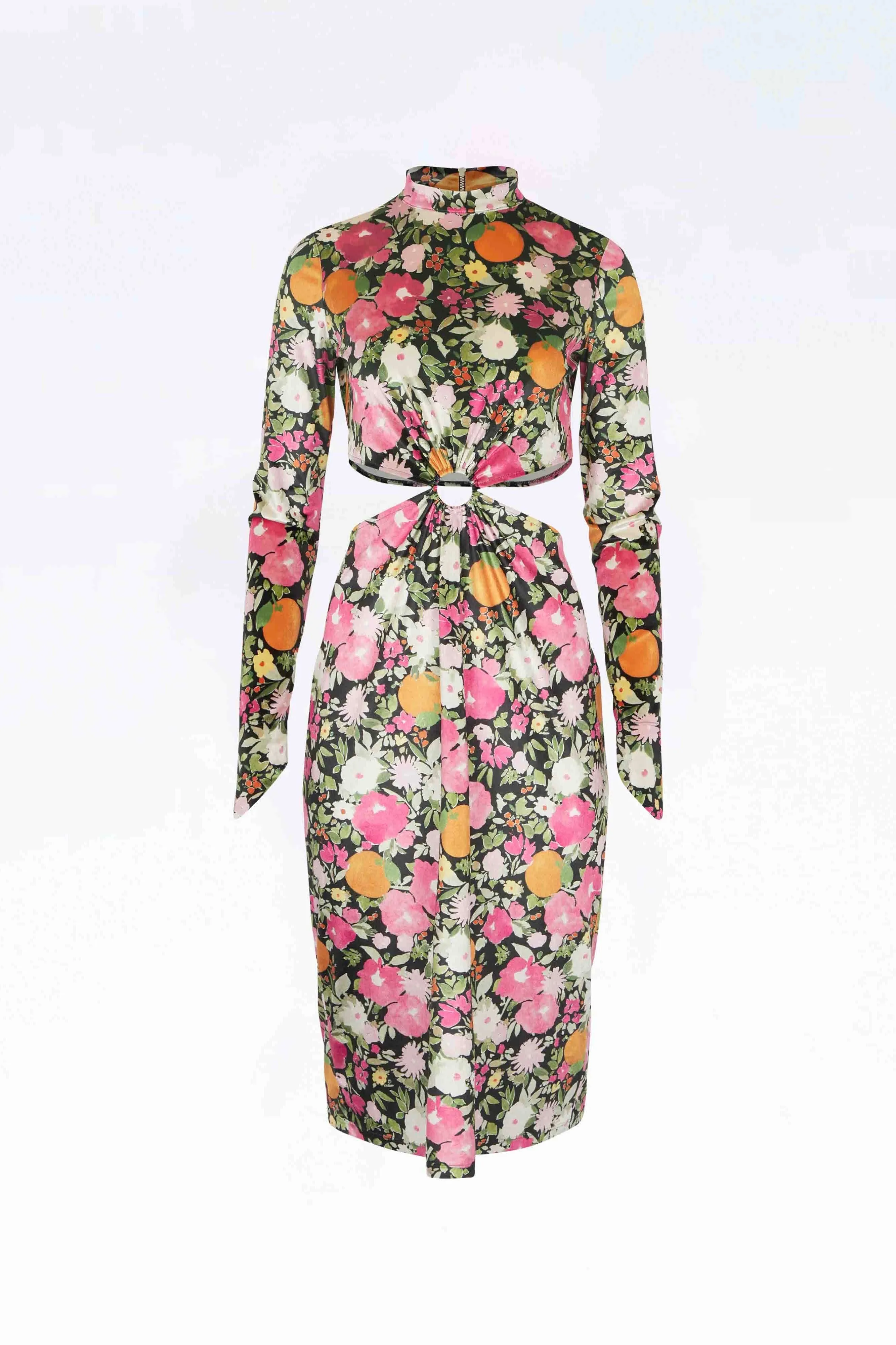 Fête Impériale - Marguerite Cut Out Dress: Immortelles