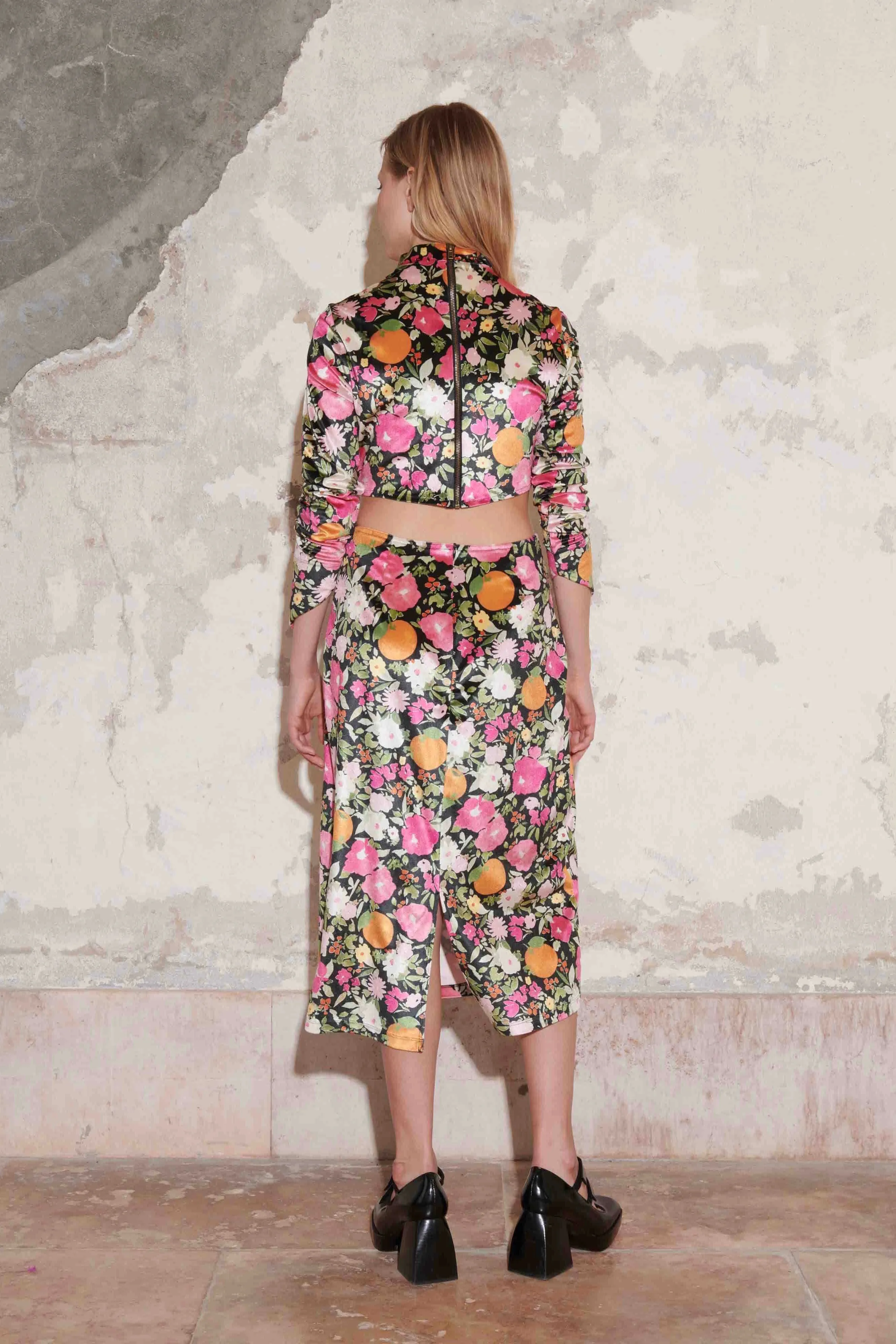 Fête Impériale - Marguerite Cut Out Dress: Immortelles