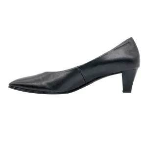 Gabor Square Toe Kitten Heels Leather Black Colour For Women