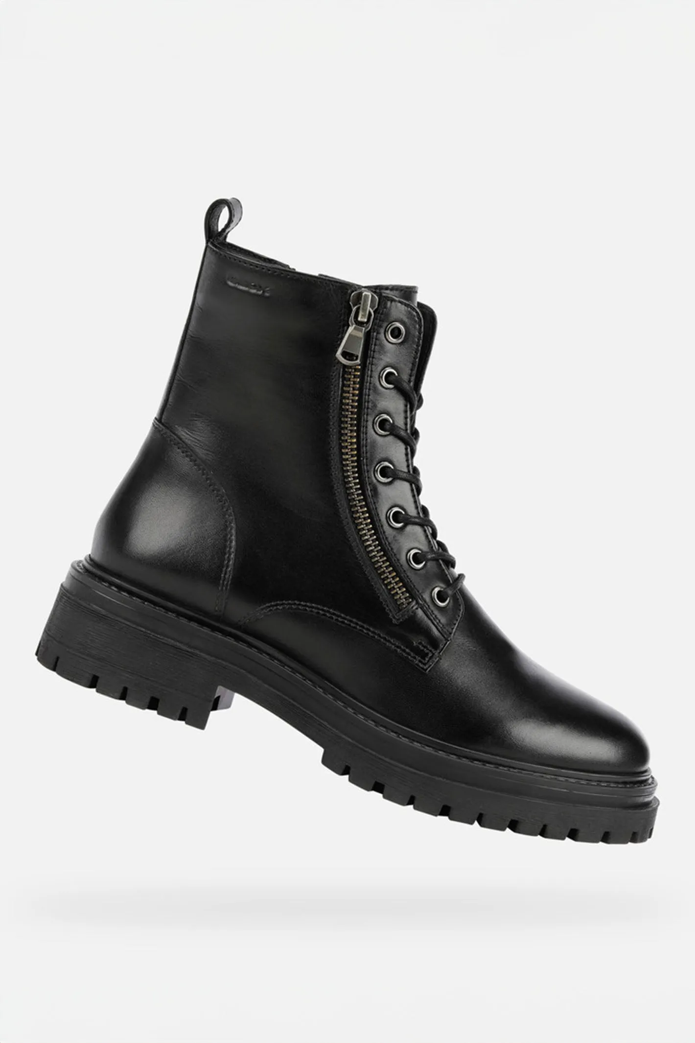 Geox Iridea Boots Black Leather Ankle D16HRC00043C9999