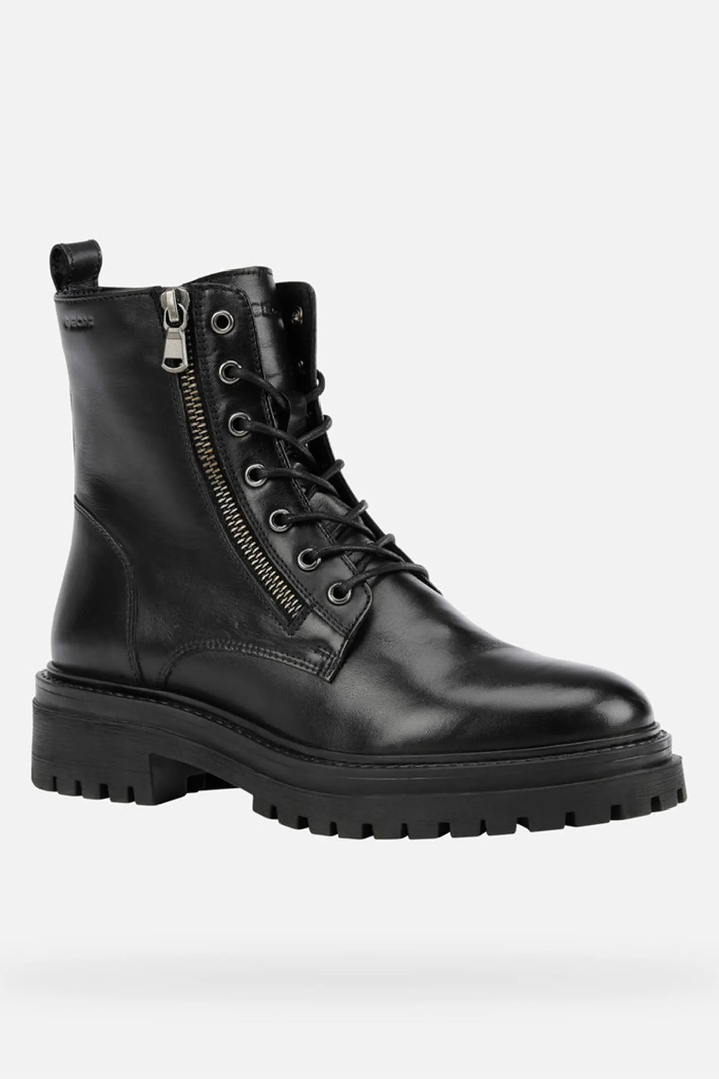 Geox Iridea Boots Black Leather Ankle D16HRC00043C9999
