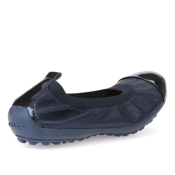 Geox J Piuma Navy Blue Ballerina Shoes
