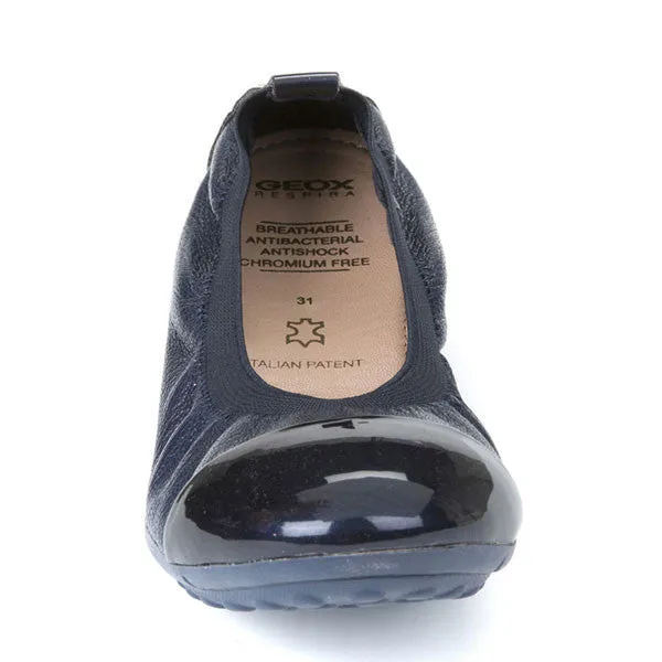 Geox J Piuma Navy Blue Ballerina Shoes