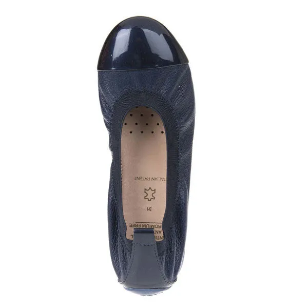 Geox J Piuma Navy Blue Ballerina Shoes