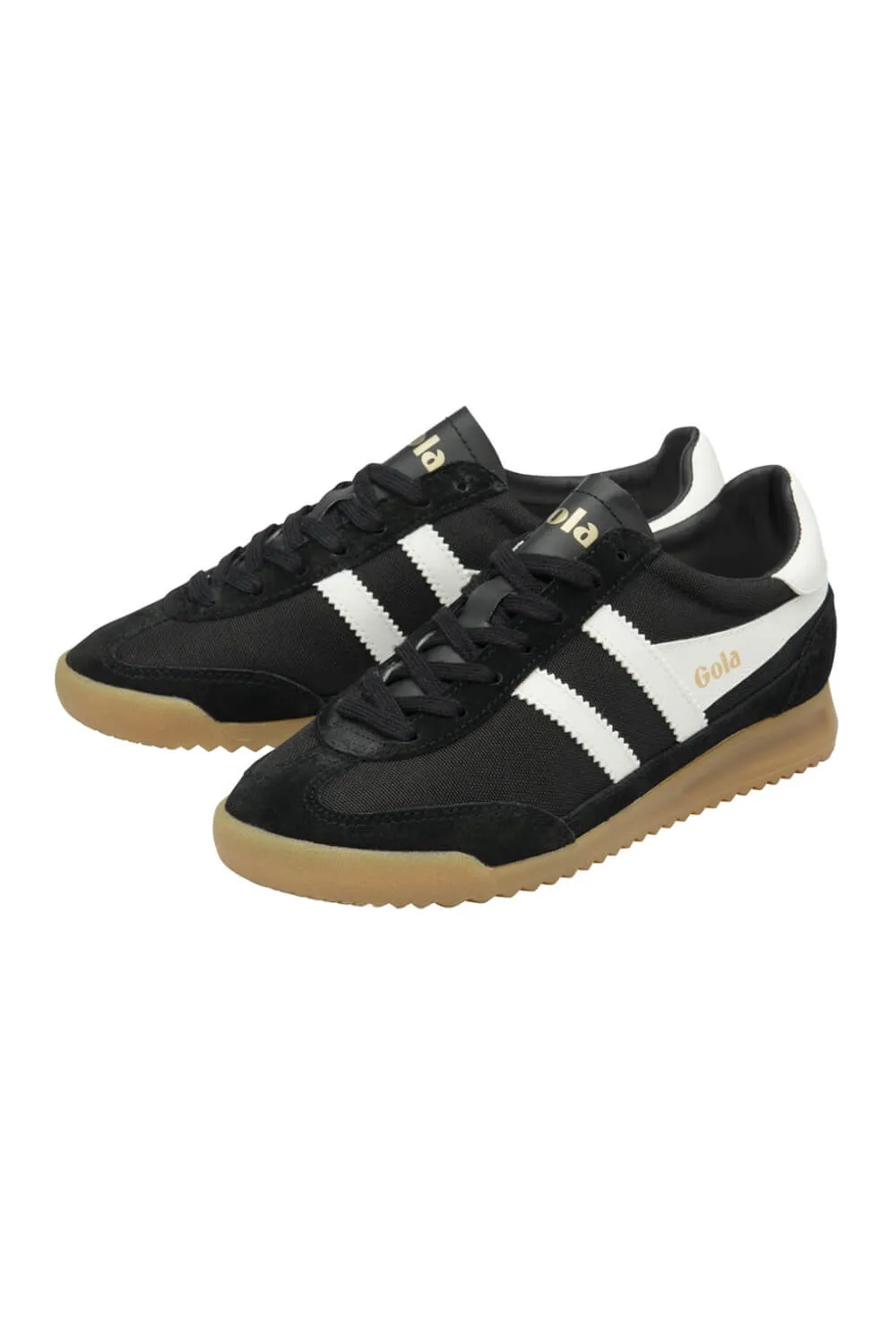 Gola Tornado Sneakers for Women in Black/Off White | CLB623-BLACK/WHITE