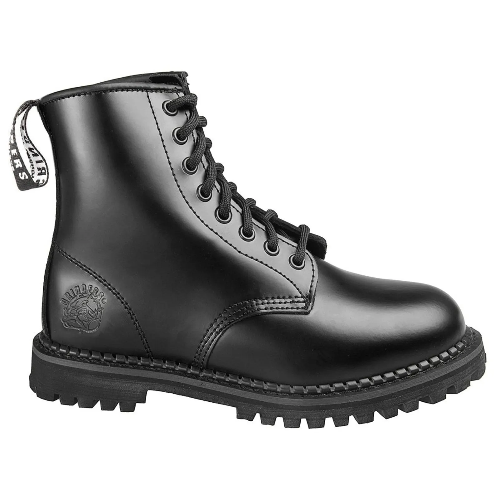 Grinders Cedric CS Leather Unisex Ankle Biker Boots
