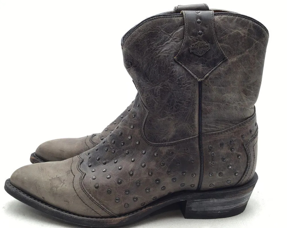 Harley-Davidson Women's Gray Biker Boots - Size 8.5M