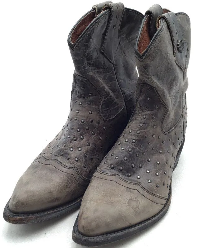 Harley-Davidson Women's Gray Biker Boots - Size 8.5M