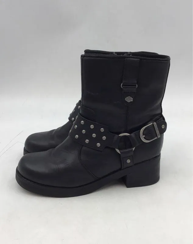 Harley-Davidson Women's McAbee 6-Inch D83925 Black Ankle Biker Boots - Size 7M