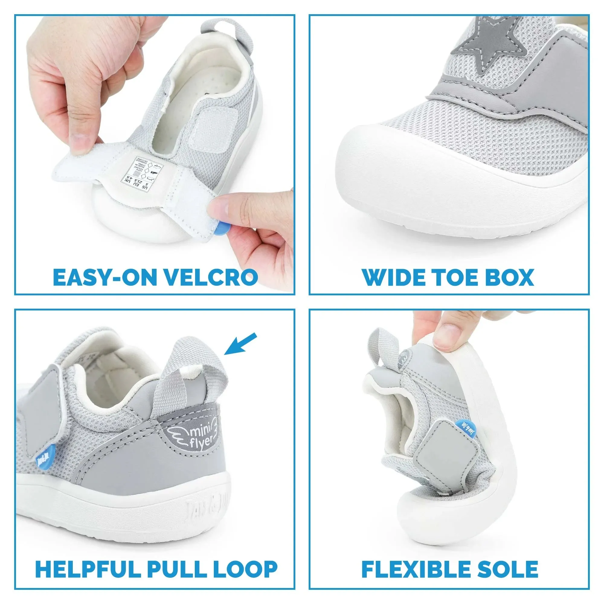Jan & Jul Brown Bear Mini Flyer Toddler Sneaker