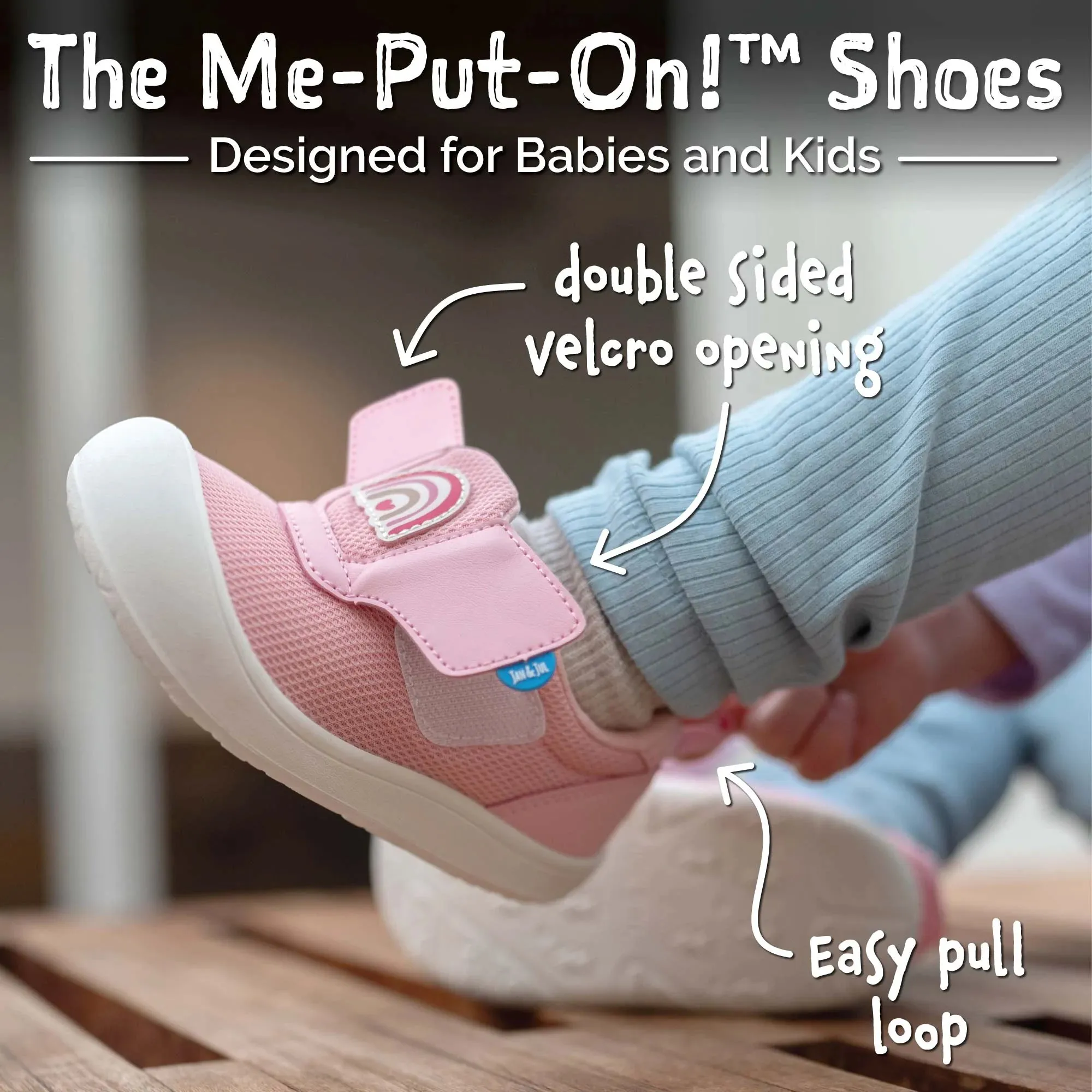 Jan & Jul Pink Rainbow Mini Flyer Toddler Sneaker