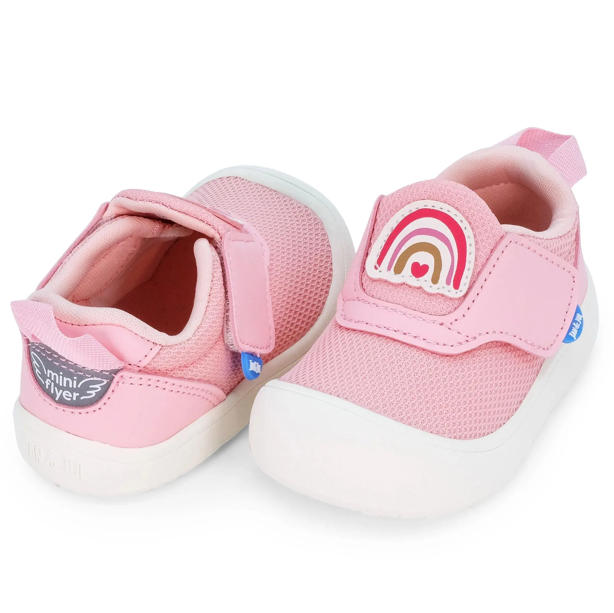 Jan & Jul Pink Rainbow Mini Flyer Toddler Sneaker