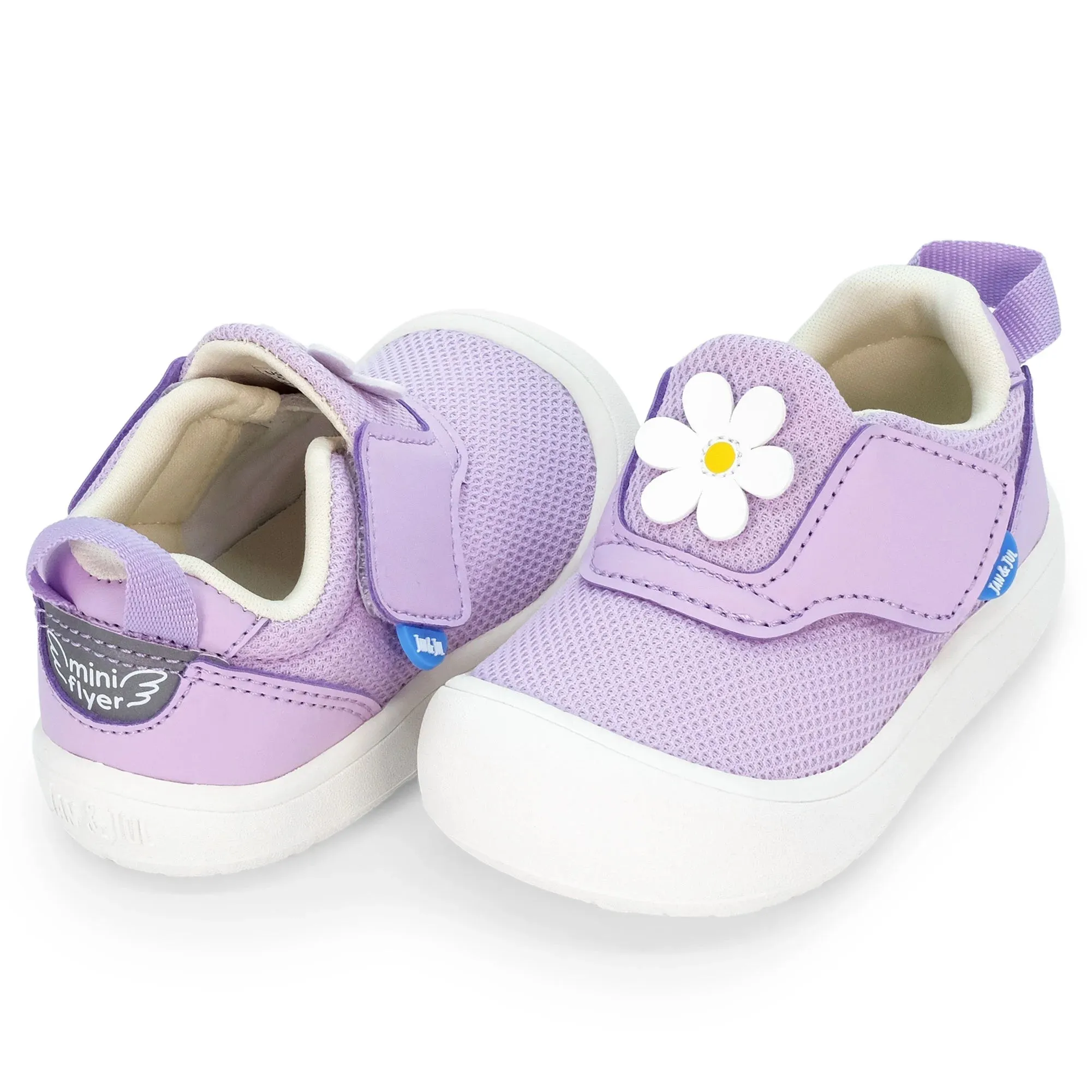 Jan & Jul Purple Daisy Mini Flyer Toddler Sneaker