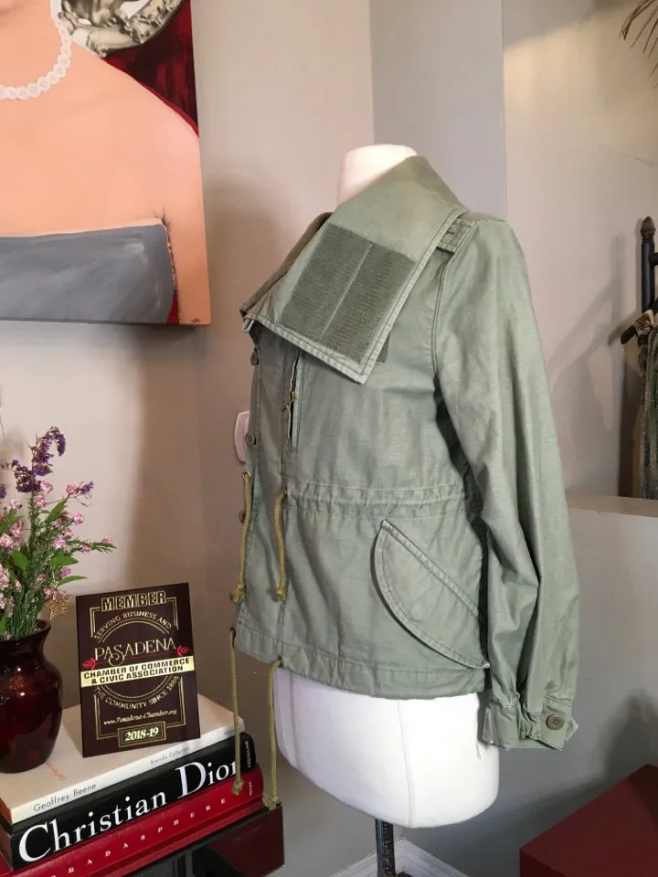 Jelly Garcia Size 10 Olive Green Cotton Army Jacket 2400-227-9520