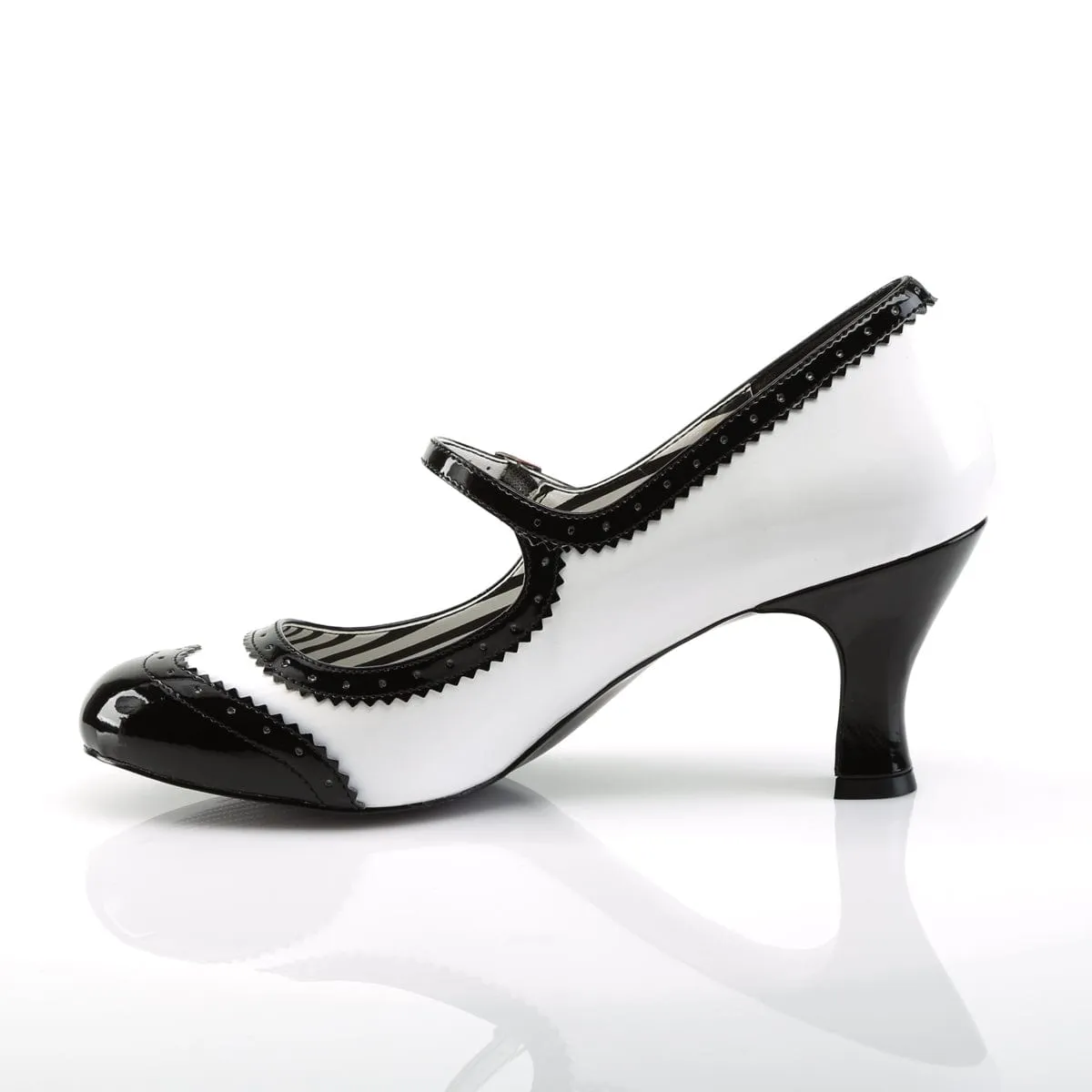 JENNA-06 White-Black Patent