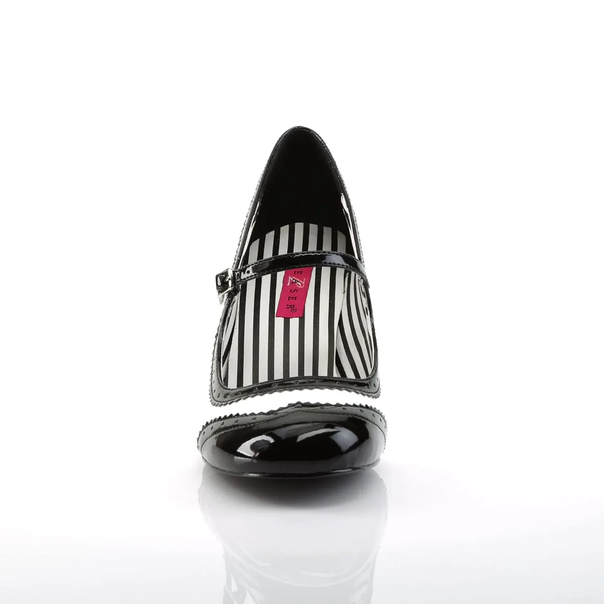 JENNA-06 White-Black Patent