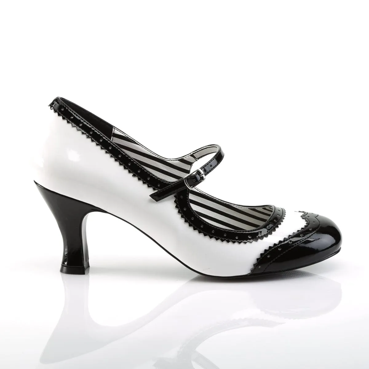 JENNA-06 White-Black Patent