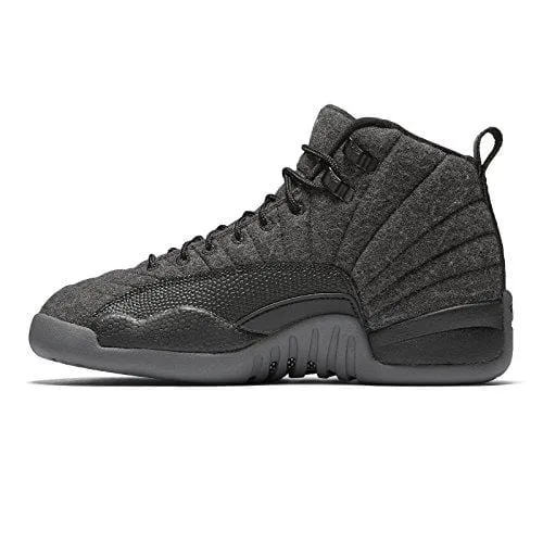 Jordan Big Kids Air 12 Retro Premium (GS) (Dark Grey/Metallic Silver-Black) Size 4.0 US