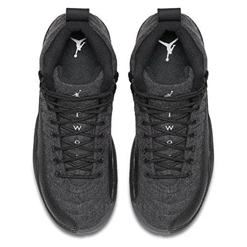Jordan Big Kids Air 12 Retro Premium (GS) (Dark Grey/Metallic Silver-Black) Size 4.0 US