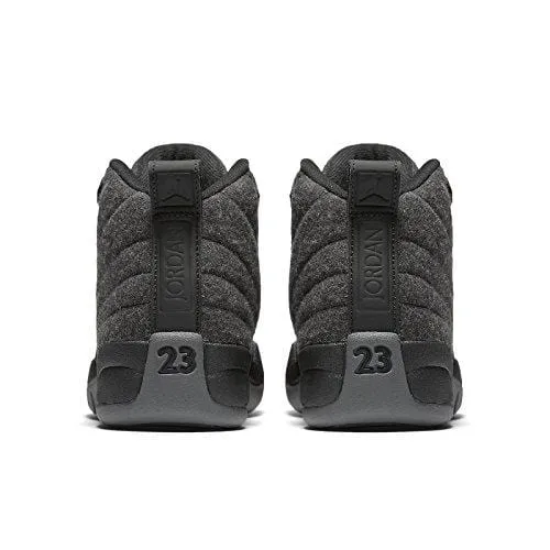 Jordan Big Kids Air 12 Retro Premium (GS) (Dark Grey/Metallic Silver-Black) Size 4.0 US