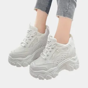 Joskaa 2024 New High Top Platform White Sneakers