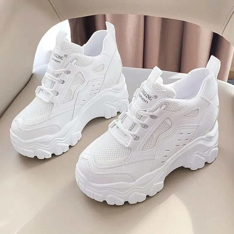 Joskaa 2024 New High Top Platform White Sneakers