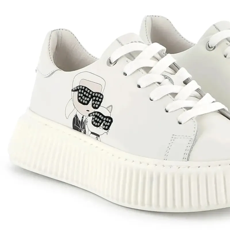 Karl Lagerfeld Mickey Mouse White Lace Sneaker Z30371