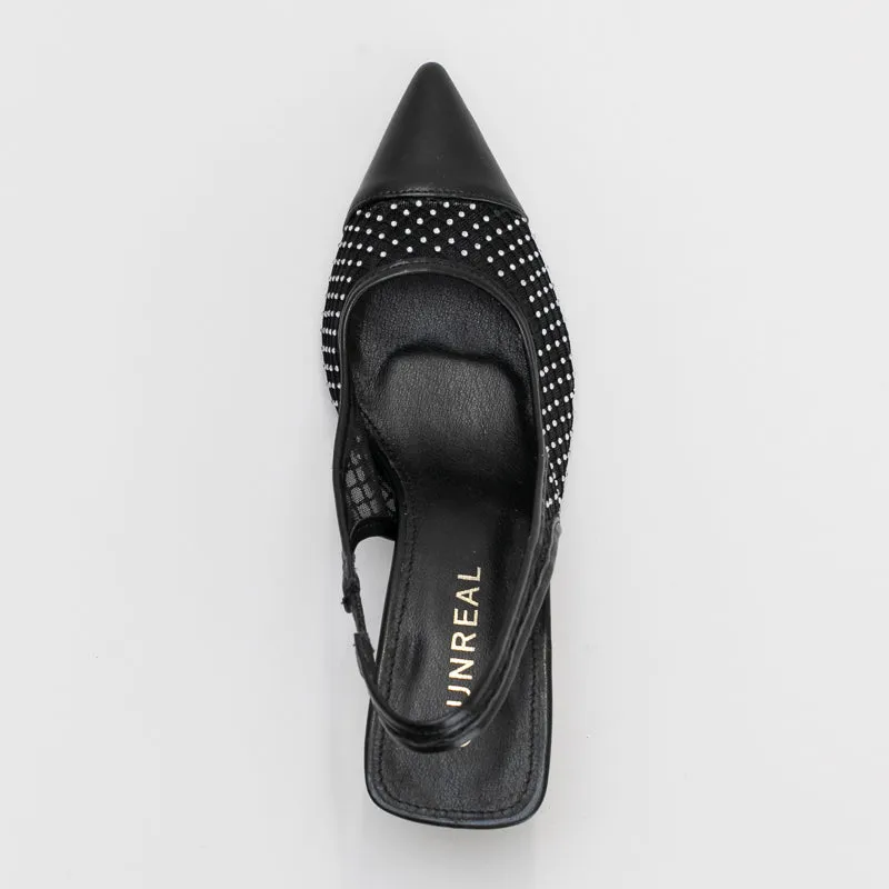 Kitten Heel Pointy Sling Back _ 161378