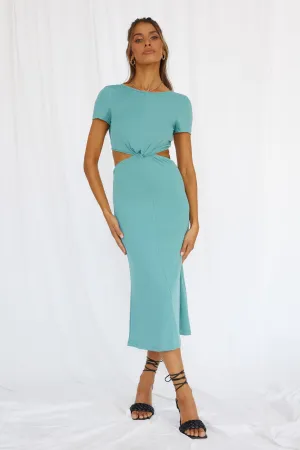 Last Night Midi Dress Teal