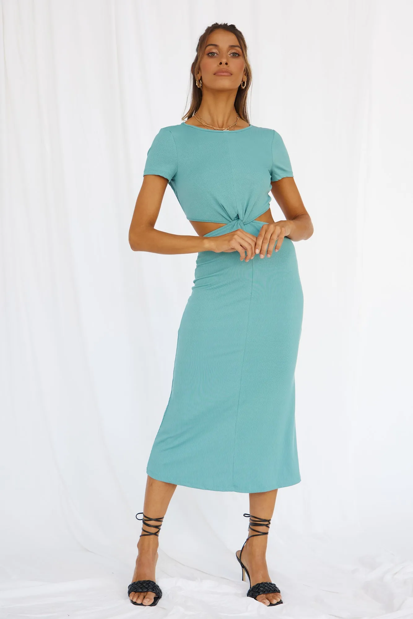 Last Night Midi Dress Teal