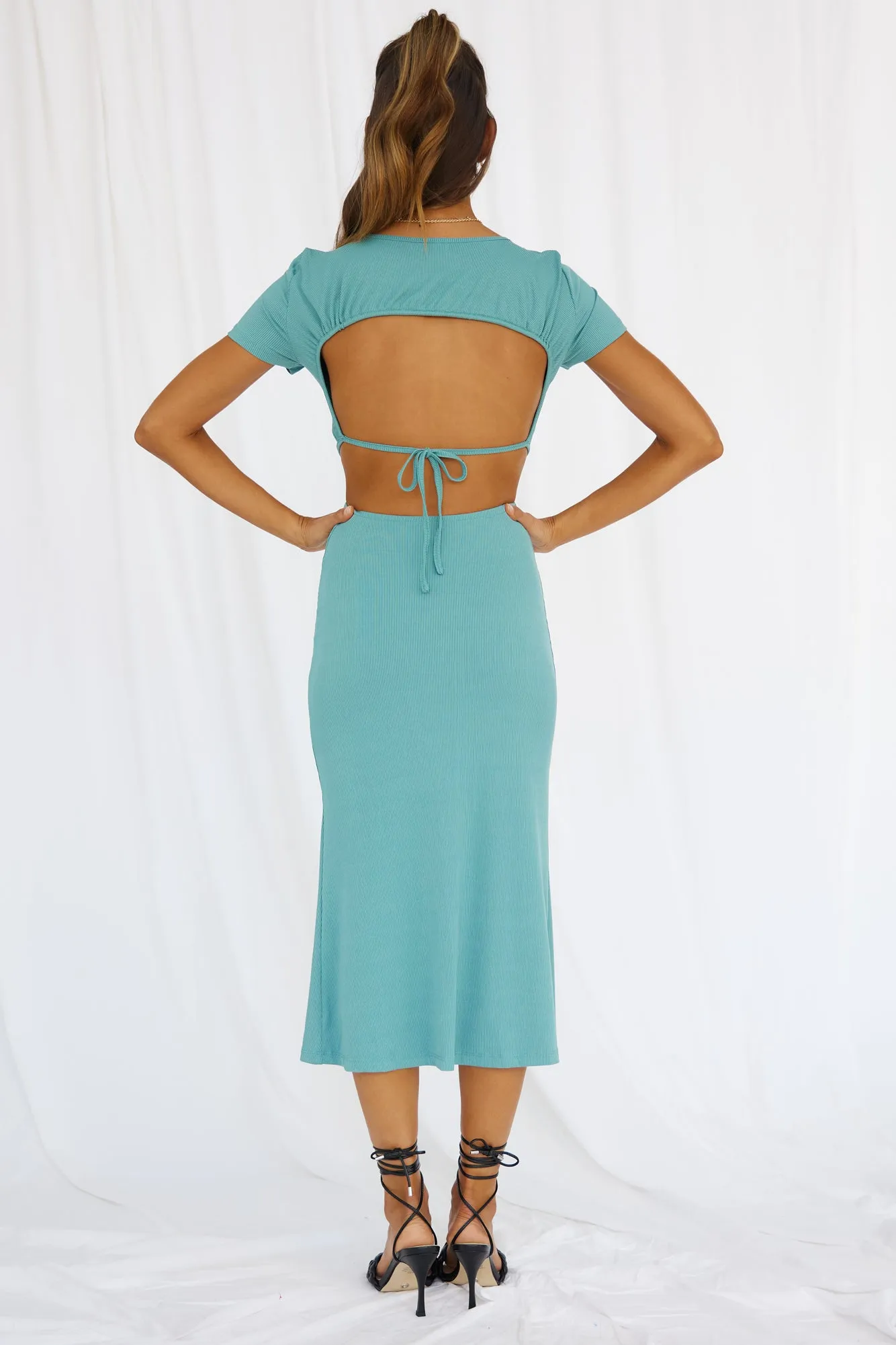 Last Night Midi Dress Teal