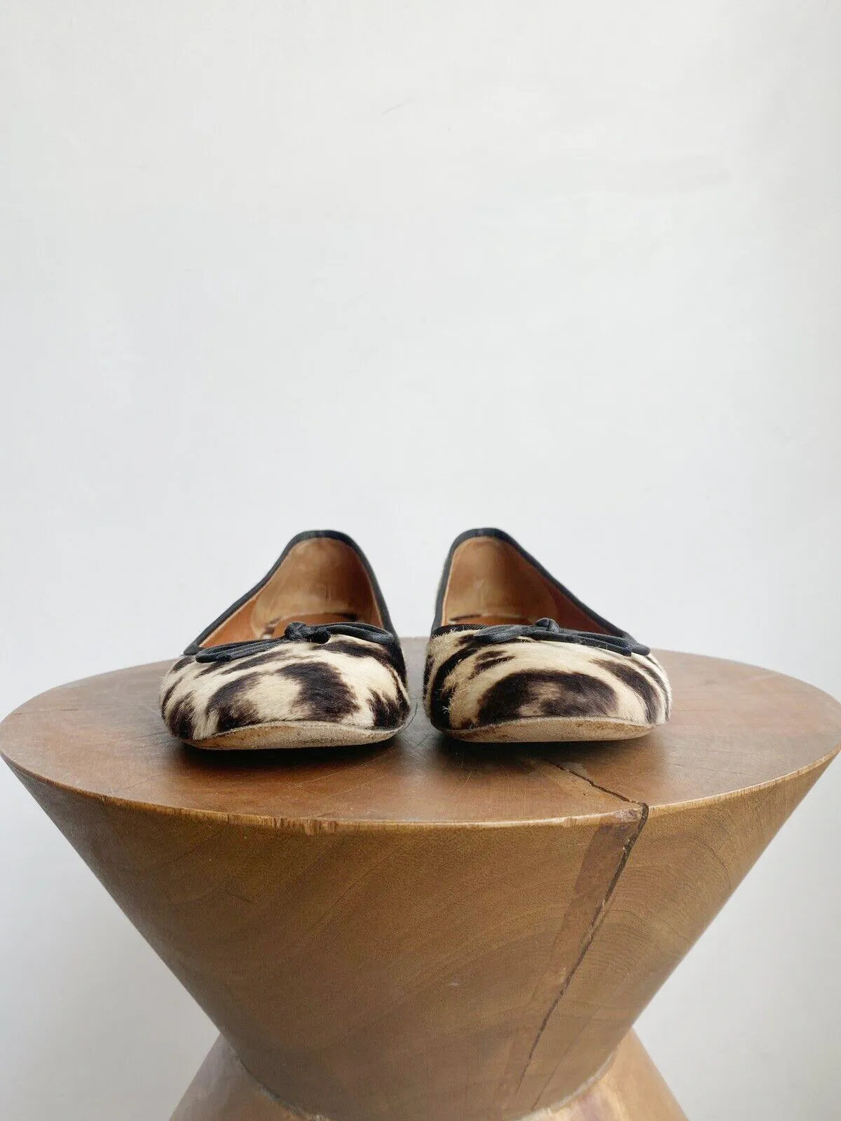 LEOPARD PONYHAIR BALLET FLATS