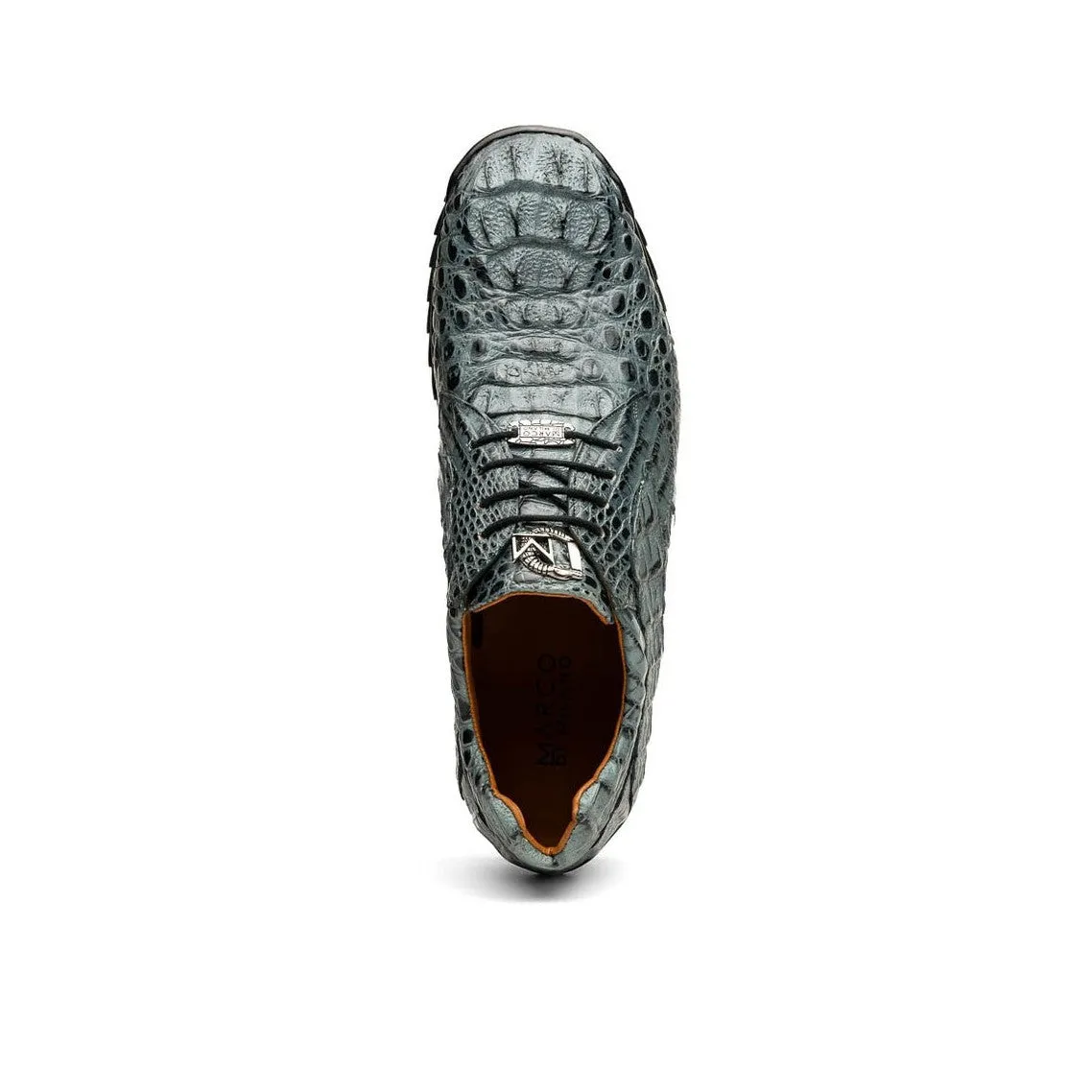 Marco Di Milano Kratos Men's Shoes Brown Exotic Caiman Crocodile Sport Sneakers (MDM1176)