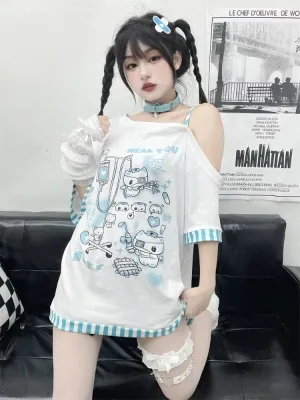 Medical Meow Tee – Kawaii Nurse Cat Graphic Oversized T-Shirt From Kawaii Stop