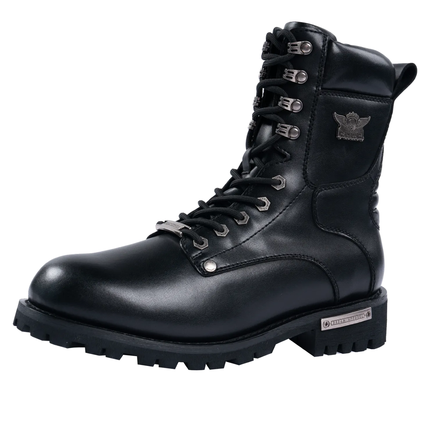 Men Leather Biker Boots