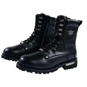 Men Leather Biker Boots