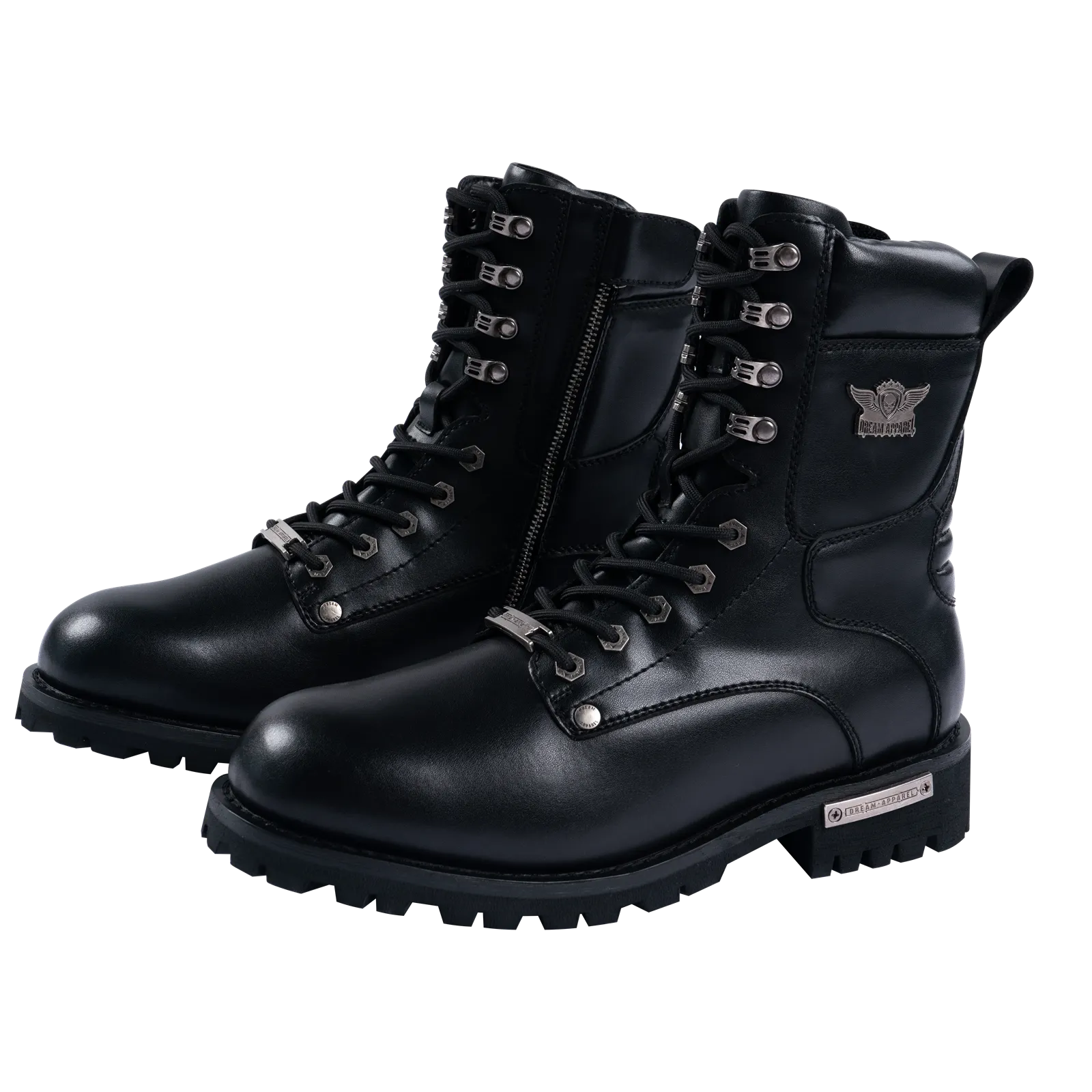 Men Leather Biker Boots