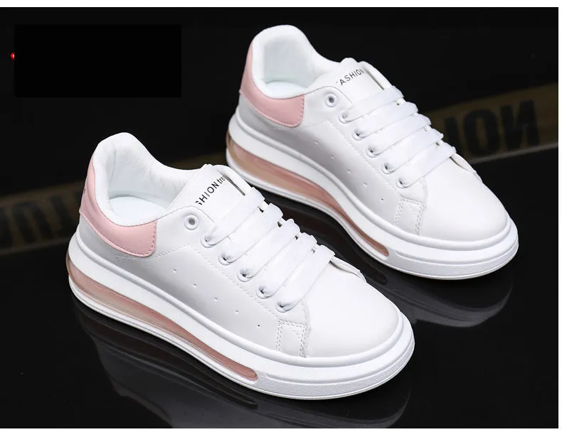 Men's and Women's PU LEATHER  Fashion Heightening Air Cushion Shoes