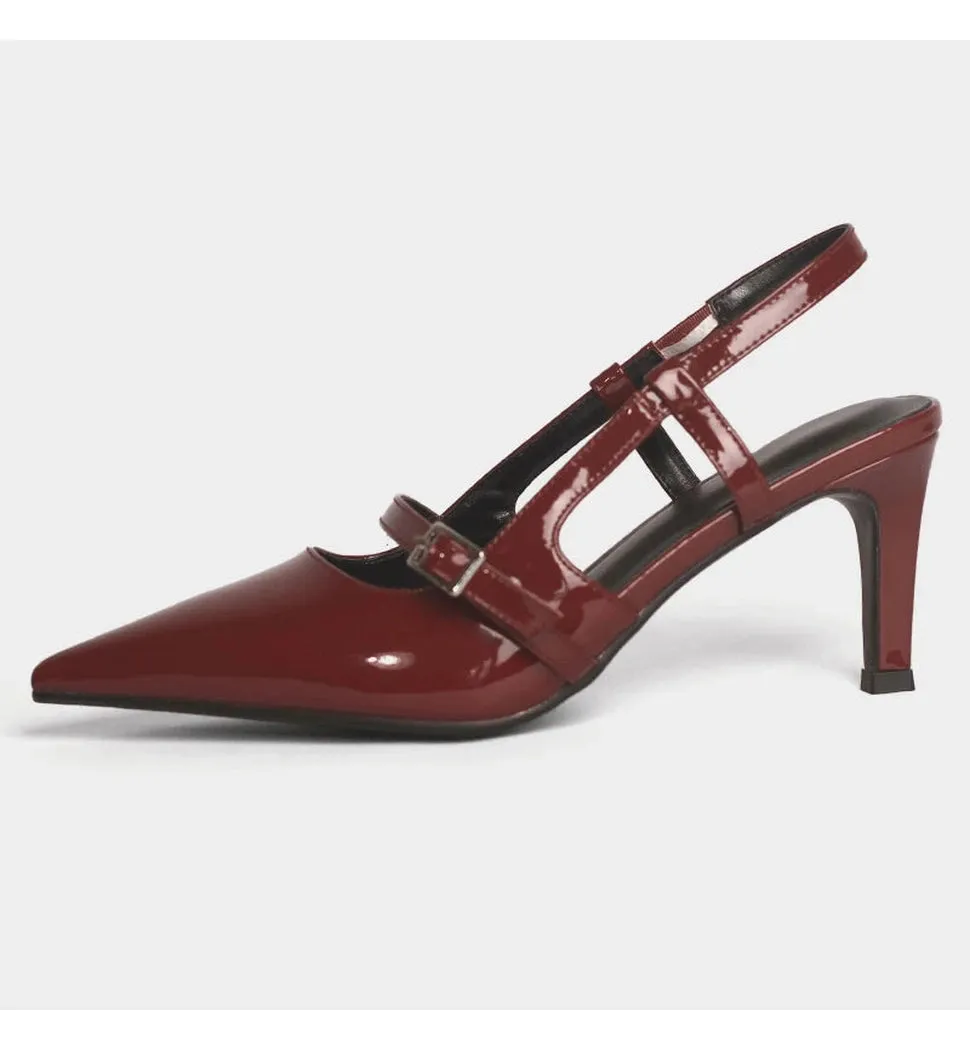 Merendy Susta Pointy Kitten Heel Slingbacks