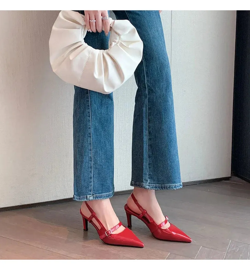 Merendy Susta Pointy Kitten Heel Slingbacks