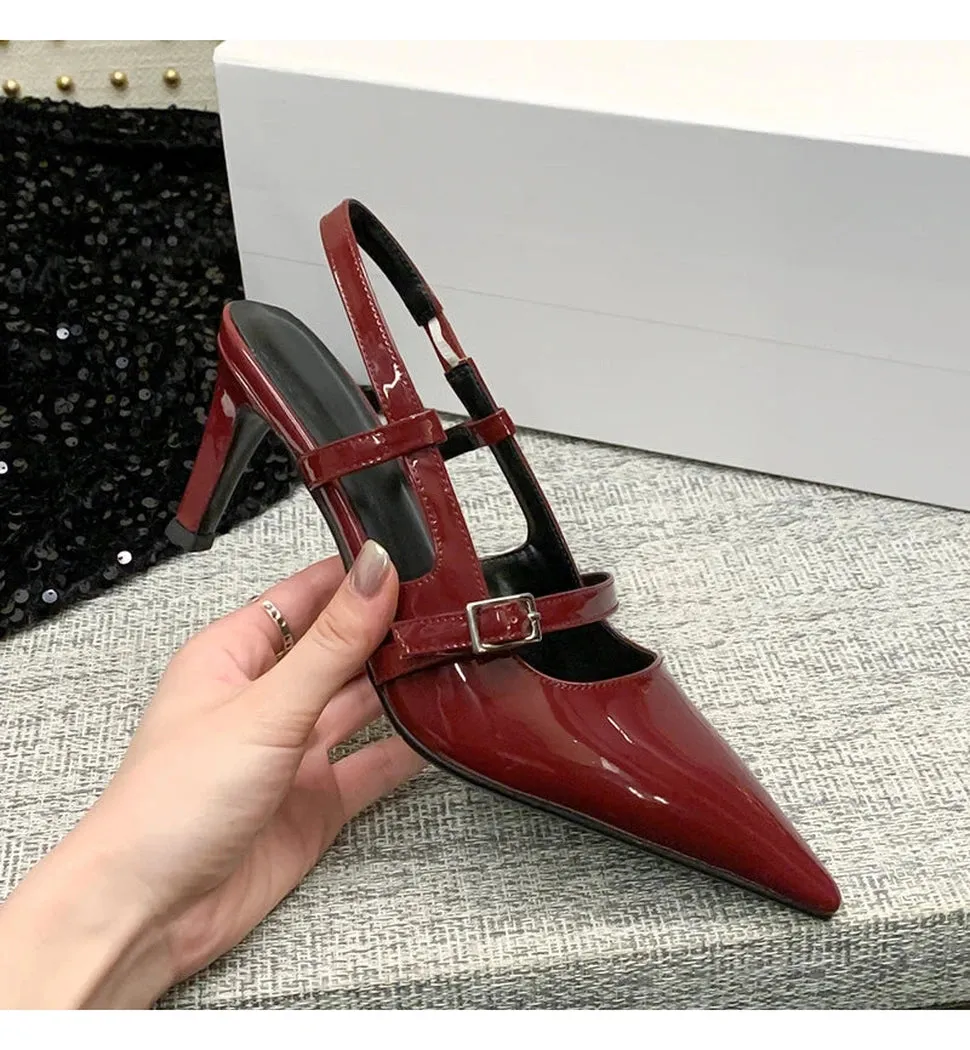 Merendy Susta Pointy Kitten Heel Slingbacks