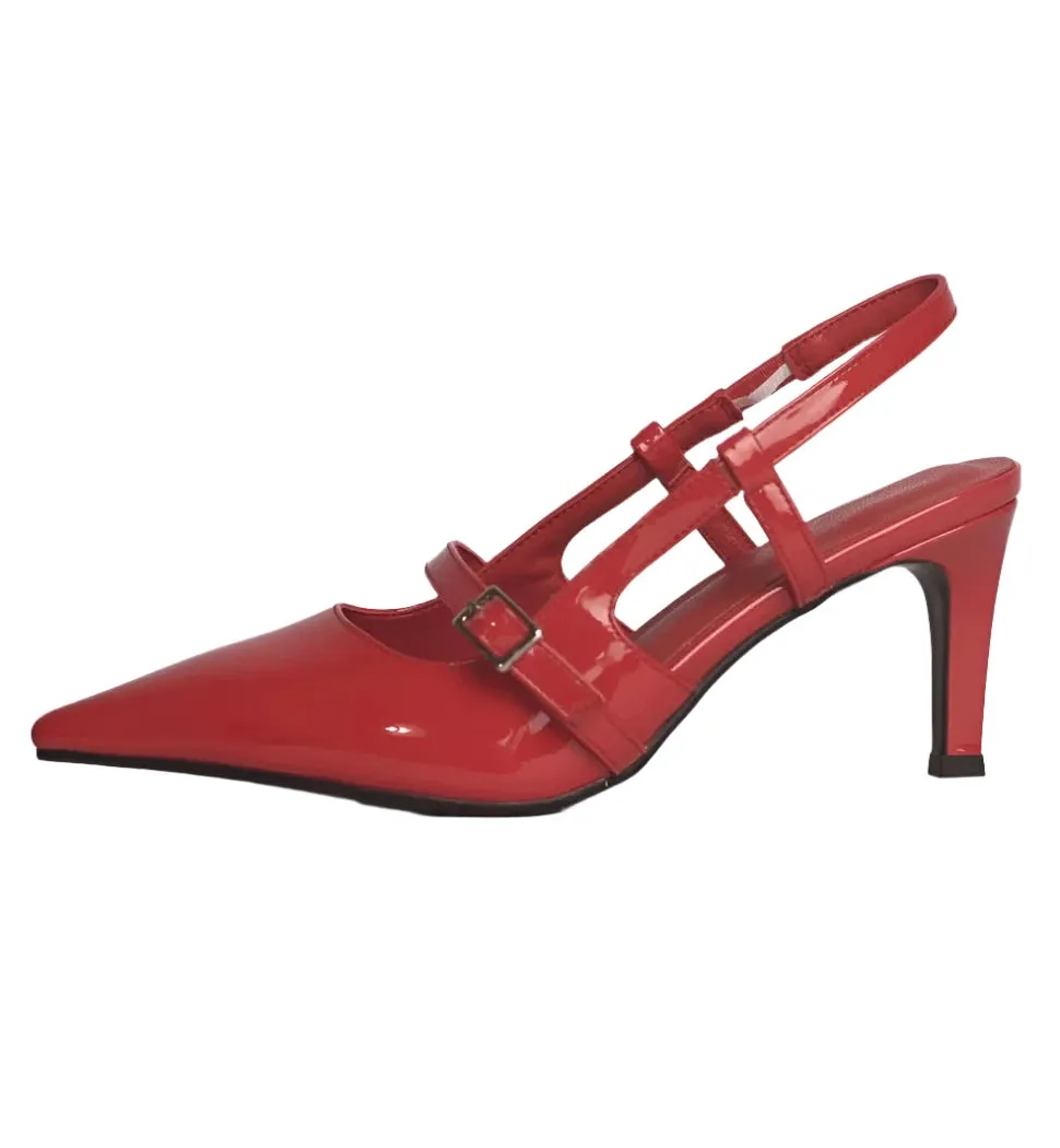 Merendy Susta Pointy Kitten Heel Slingbacks
