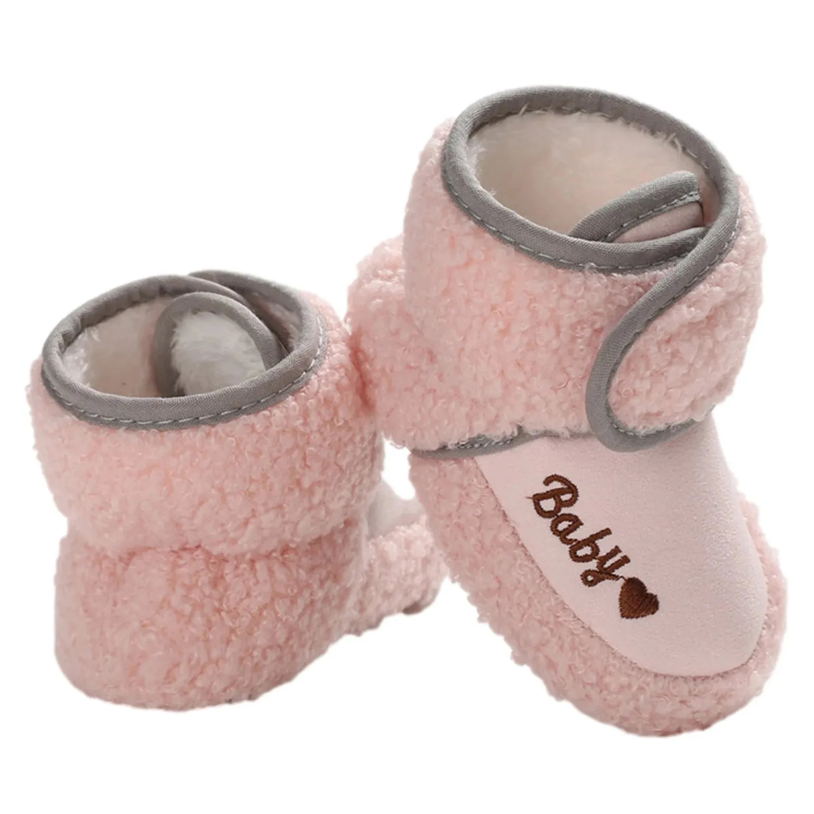 Newborn Winter Warm Snow Boots Non-Slip Soft Soled Walking Shoes Soft Bottom Non-Slip Cozy Thermal Wrap Booties