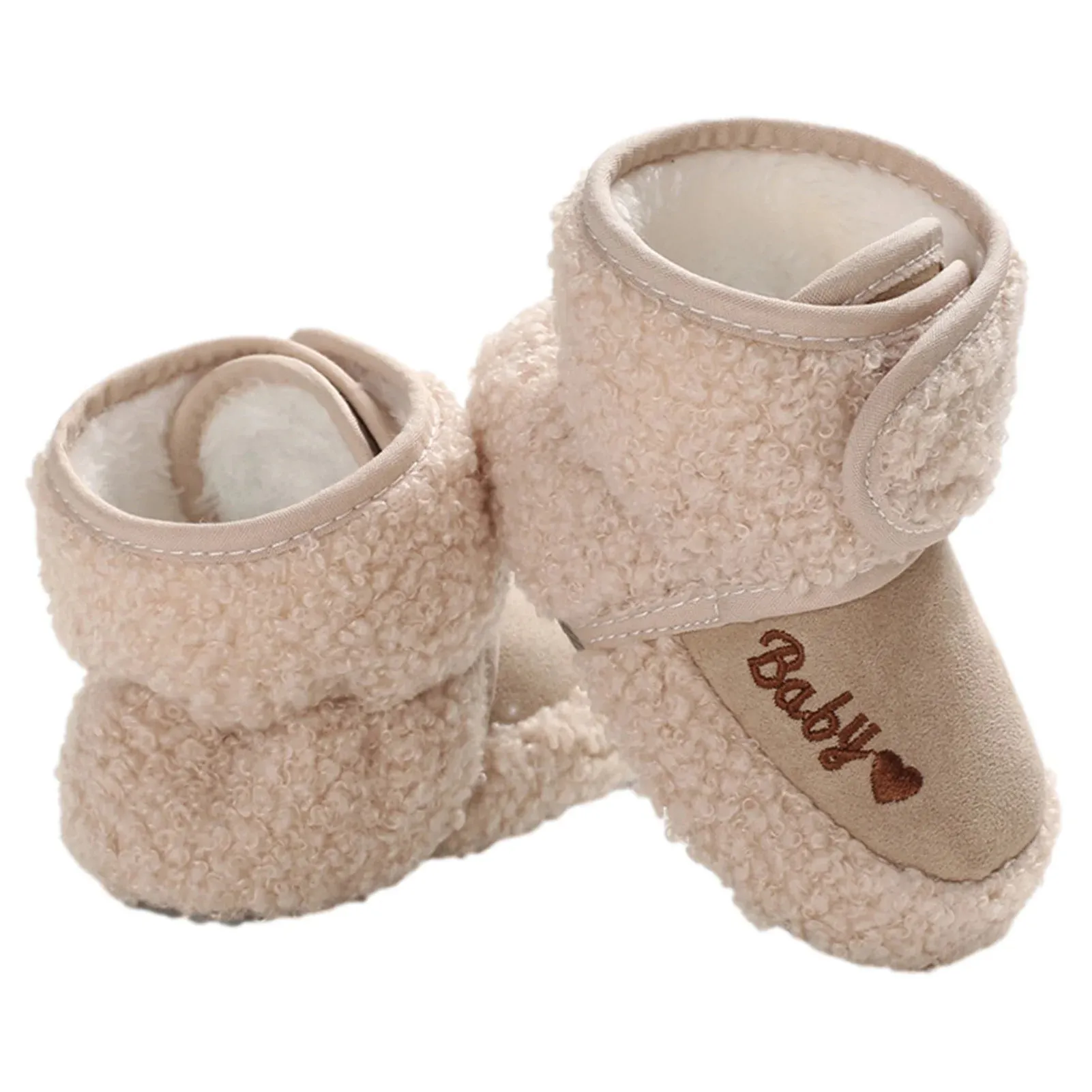 Newborn Winter Warm Snow Boots Non-Slip Soft Soled Walking Shoes Soft Bottom Non-Slip Cozy Thermal Wrap Booties