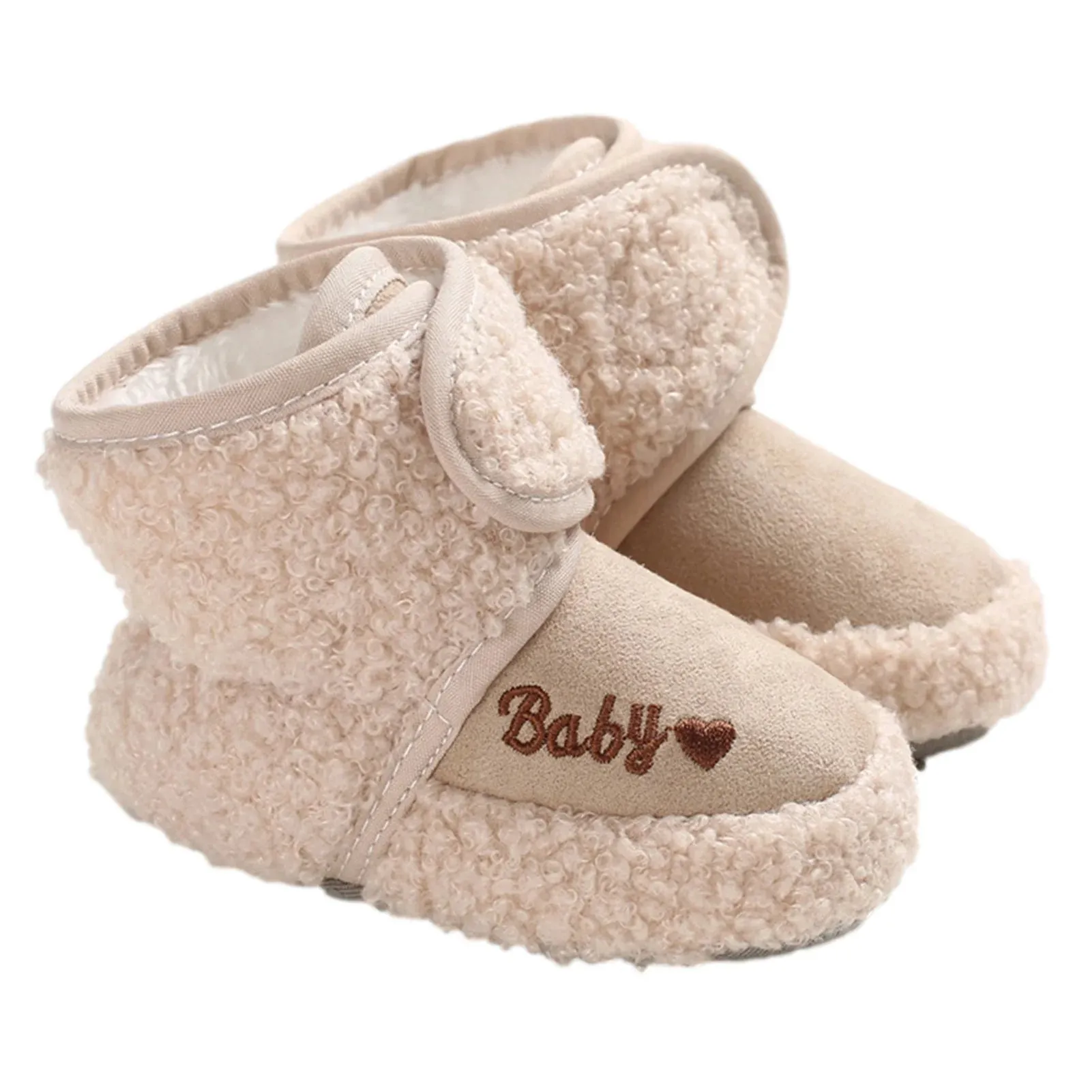 Newborn Winter Warm Snow Boots Non-Slip Soft Soled Walking Shoes Soft Bottom Non-Slip Cozy Thermal Wrap Booties